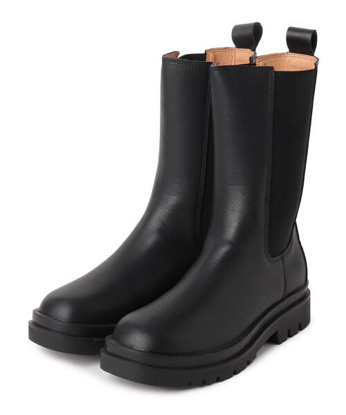 OPAQUE.CLIP（オペークドットクリップ）の「◆トラックソールミドルサイドゴアブーツ（ブーツ・レディース・ブラック・02/01/03）」の3枚目の写真