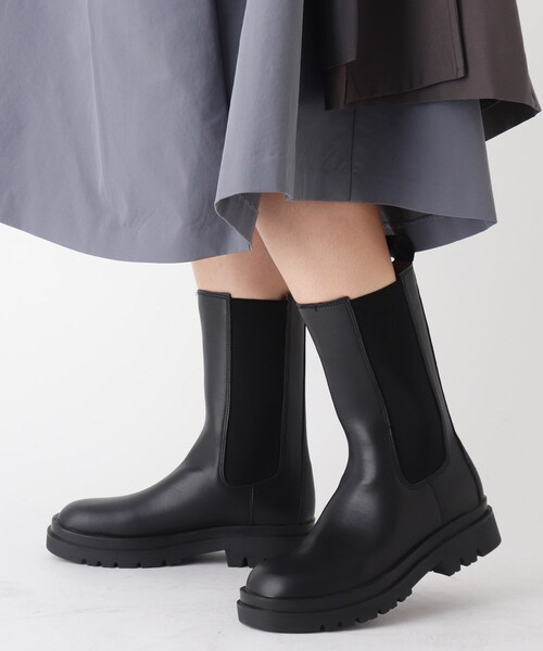 OPAQUE.CLIP（オペークドットクリップ）の「◆トラックソールミドルサイドゴアブーツ（ブーツ・レディース・ブラック・02/01/03）」の8枚目の写真