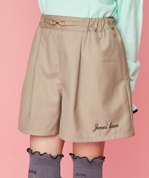 JENNI love(ジェニィラブ)の「リボンビット付きキュロット(その他パンツ・キッズ・ベージュ/ブラック/サックスブルー・130cm/140cm/150cm/160cm)」の1枚目の写真