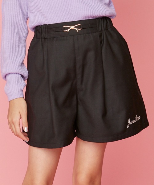 JENNI love(ジェニィラブ)の「リボンビット付きキュロット(その他パンツ・キッズ・ベージュ/ブラック/サックスブルー・130cm/140cm/150cm/160cm)」の2枚目の写真