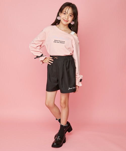 JENNI love(ジェニィラブ)の「リボンビット付きキュロット(その他パンツ・キッズ・ベージュ/ブラック/サックスブルー・130cm/140cm/150cm/160cm)」の17枚目の写真