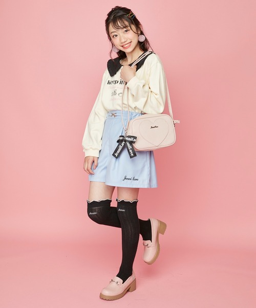 JENNI love(ジェニィラブ)の「リボンビット付きキュロット(その他パンツ・キッズ・ベージュ/ブラック/サックスブルー・130cm/140cm/150cm/160cm)」の9枚目の写真