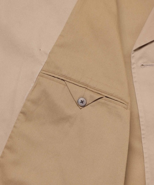 ADAM ET ROPE'(アダムエロペ)の「ビッグシルエット ギャバ トレンチコート/オーガニックコットン/ストレッチ性(トレンチコート・メンズ・ベージュ/キャメル・M/L)」の6枚目の写真