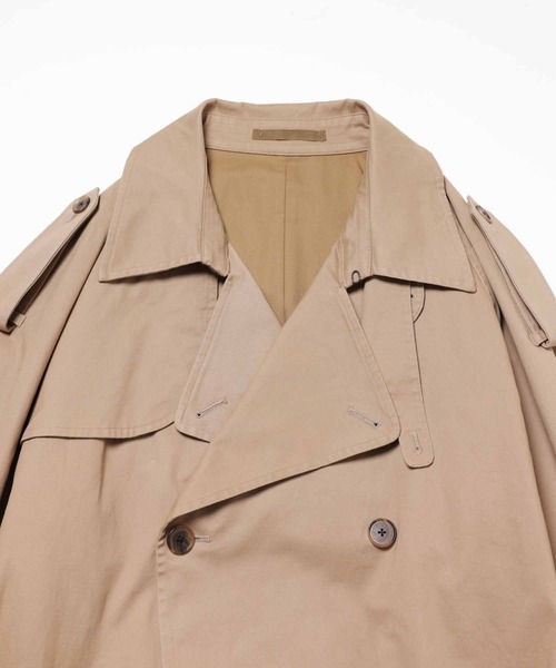 ADAM ET ROPE'(アダムエロペ)の「ビッグシルエット ギャバ トレンチコート/オーガニックコットン/ストレッチ性(トレンチコート・メンズ・ベージュ/キャメル・M/L)」の16枚目の写真