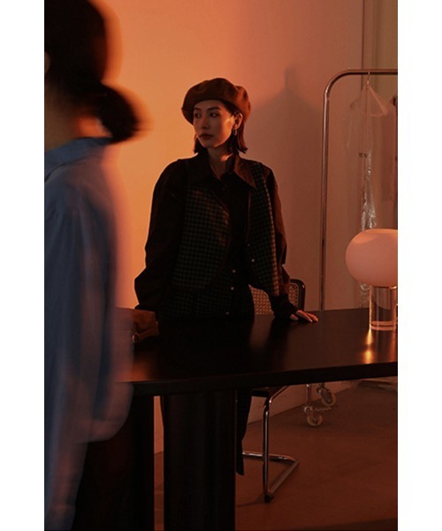 Leja（レジャ）の「【LEJA】ギンガムチェックライン切替スリットスカート（スカート・レディース・グリーン・SMALL/MEDIUM）」の4枚目の写真