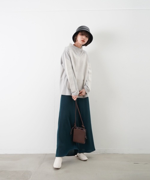 RODEO（ロデオ）の「RODEO  ロデオ コンビボトルネックプルオーバー（Tシャツ/カットソー・レディース・ライトグレー/ブラック・FREE）」の22枚目の写真