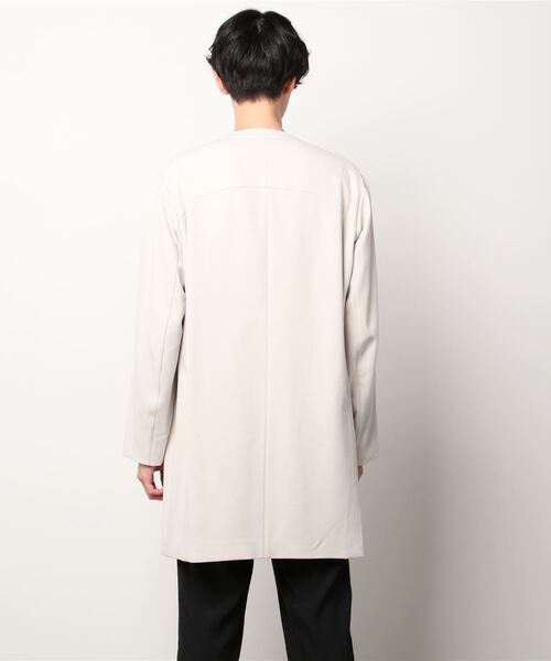 レース衿付きダブル釦コート GRAY 取り外し可能な襟付きコート - グレー | ZARA Japan / 日本
