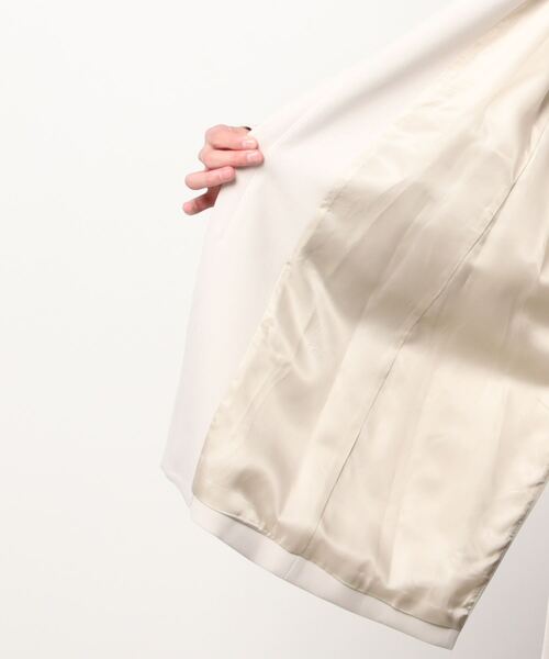 ATTACHMENT（アタッチメント）の「ダブルクロスノーカラーコート/PE/RY DOUBLE CLOTH COLLARLESS COAT（ノーカラーコート・メンズ・オフホワイト/ブラック/ブラウン・2）」の4枚目の写真