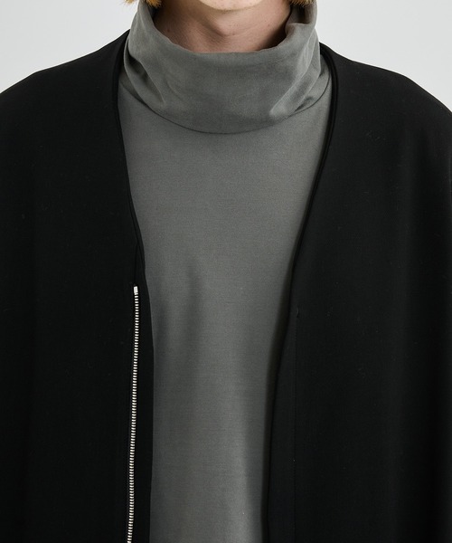 ATTACHMENT（アタッチメント）の「ダブルクロスノーカラーコート/PE/RY DOUBLE CLOTH COLLARLESS COAT（ノーカラーコート・メンズ・オフホワイト/ブラック/ブラウン・2）」の22枚目の写真