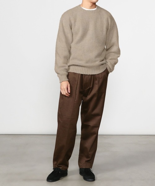 Laurence J Smith（ローレンスジェイスミス）の「【LAURENCE J.SMITH】クルーネックルーズニット MEN（ニット/セーター・メンズ・サックスブルー/イエロー/ベージュ/グレー・MEDIUM/LARGE）」の7枚目の写真