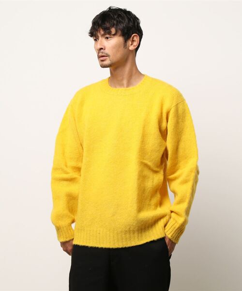 Laurence J Smith（ローレンスジェイスミス）の「【LAURENCE J.SMITH】クルーネックルーズニット MEN（ニット/セーター・メンズ・サックスブルー/イエロー/ベージュ/グレー・MEDIUM/LARGE）」の21枚目の写真