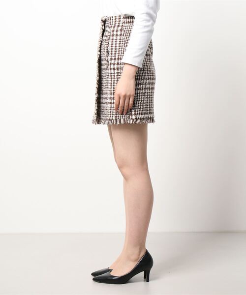 REDYAZEL（レディアゼル）の「ツイードラップミニスカート（スカート・レディース・ブラウン/ブラック・SMALL/MEDIUM）」の20枚目の写真