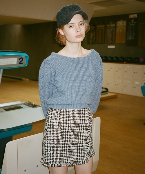 REDYAZEL（レディアゼル）の「ツイードラップミニスカート（スカート・レディース・ブラウン/ブラック・SMALL/MEDIUM）」の15枚目の写真