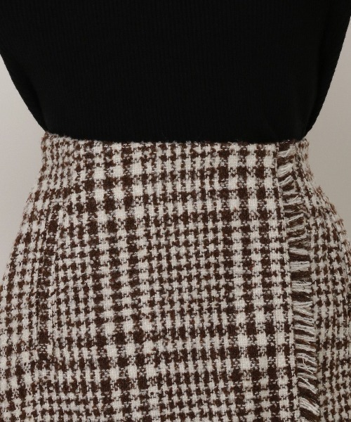 REDYAZEL（レディアゼル）の「ツイードラップミニスカート（スカート・レディース・ブラウン/ブラック・SMALL/MEDIUM）」の22枚目の写真