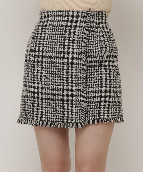 REDYAZEL（レディアゼル）の「ツイードラップミニスカート（スカート・レディース・ブラウン/ブラック・SMALL/MEDIUM）」の19枚目の写真