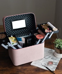 VitaFelice | コーデュロイメイクボックス(左右各2段トレイ)(収納グッズ)