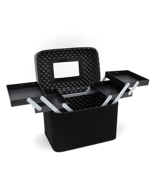 VitaFelice（ヴィータフェリーチェ）の「コーデュロイメイクボックス（左右各2段トレイ）（収納グッズ・レディース・ベージュ/ピンク/ブラック/ワイン・FREE）」の22枚目の写真