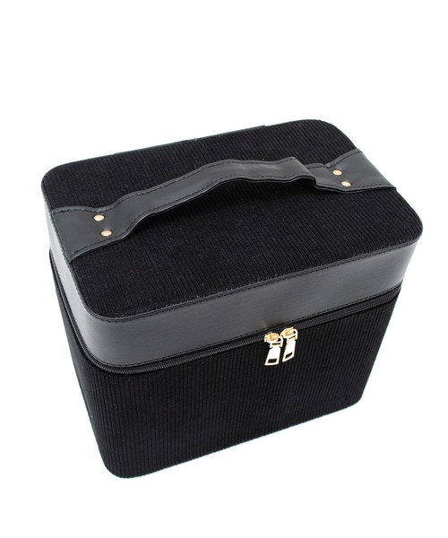 VitaFelice（ヴィータフェリーチェ）の「コーデュロイメイクボックス（左右各2段トレイ）（収納グッズ・レディース・ベージュ/ピンク/ブラック/ワイン・FREE）」の17枚目の写真