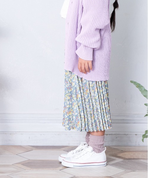 MAKE YOUR DAY(メイクユアデイ)の「4柄プリーツスカート■90~140cm(スカート・キッズ・ブラック/サックスブルー/グリーン/ラベンダー・90/100/110/120/130/140)」の8枚目の写真