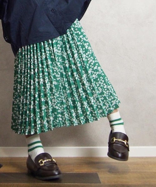 MAKE YOUR DAY(メイクユアデイ)の「4柄プリーツスカート■90~140cm(スカート・キッズ・ブラック/サックスブルー/グリーン/ラベンダー・90/100/110/120/130/140)」の13枚目の写真