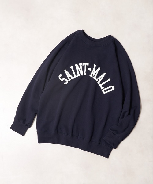EDIFICE（エディフィス）の「【EDIFICE × 久米繊維】"SAINT MALO" プリントスウェット（スウェット・メンズ・グリーン/ボルドー/ネイビー・MEDIUM/LARGE）」の2枚目の写真