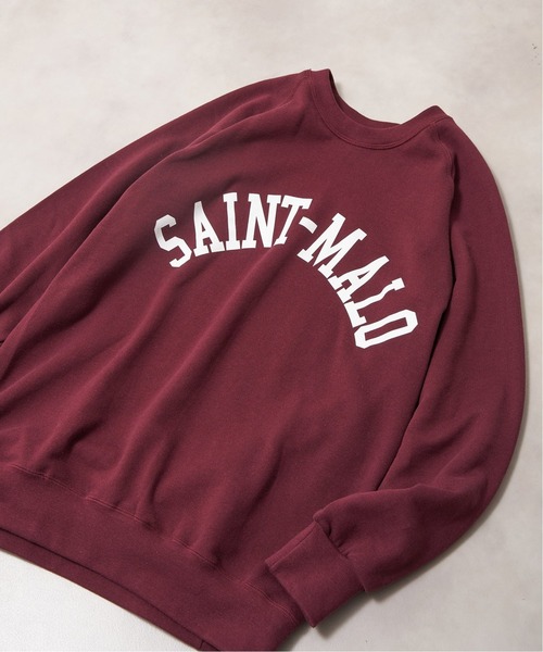 EDIFICE（エディフィス）の「【EDIFICE × 久米繊維】"SAINT MALO" プリントスウェット（スウェット・メンズ・グリーン/ボルドー/ネイビー・MEDIUM/LARGE）」の4枚目の写真