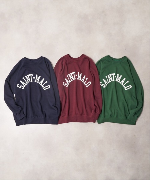 EDIFICE（エディフィス）の「【EDIFICE × 久米繊維】"SAINT MALO" プリントスウェット（スウェット・メンズ・グリーン/ボルドー/ネイビー・MEDIUM/LARGE）」の5枚目の写真