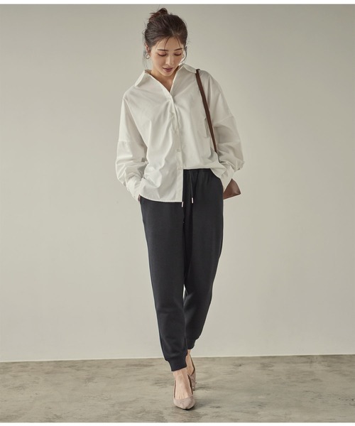 KOBE LETTUCE（コウベレタス）の「[ぬく盛り] 裏起毛ジョガーパンツ（その他パンツ・レディース・ホワイト/ブラック/ブラウン系/モカ・FREE/M/S/L）」の11枚目の写真