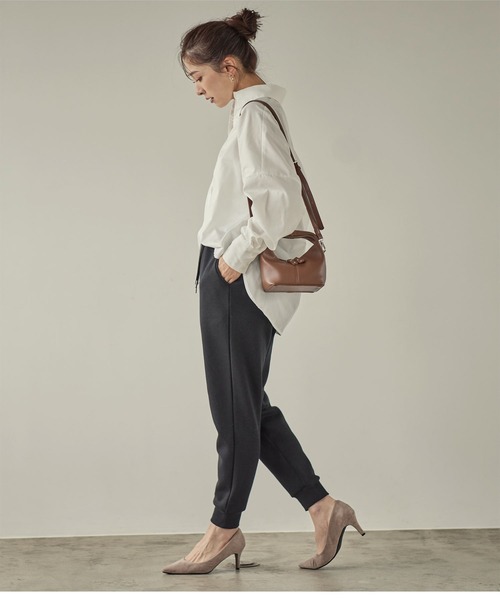 KOBE LETTUCE（コウベレタス）の「[ぬく盛り] 裏起毛ジョガーパンツ（その他パンツ・レディース・ホワイト/ブラック/ブラウン系/モカ・FREE/M/S/L）」の10枚目の写真