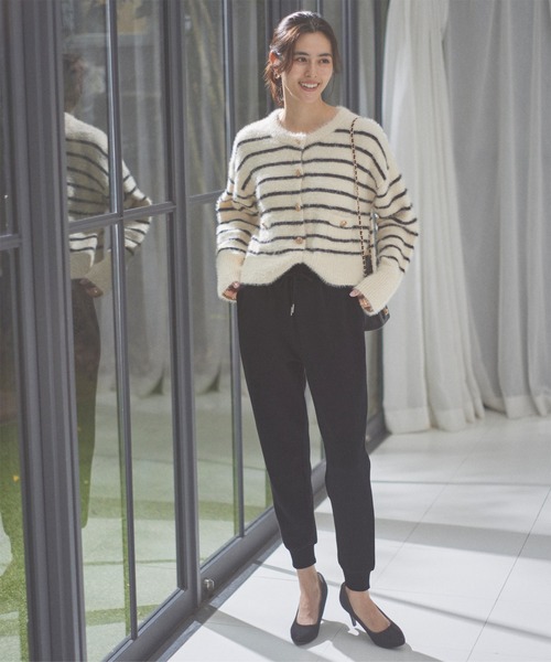 KOBE LETTUCE（コウベレタス）の「[ぬく盛り] 裏起毛ジョガーパンツ（その他パンツ・レディース・ホワイト/ブラック/ブラウン系/モカ・FREE/M/S/L）」の15枚目の写真