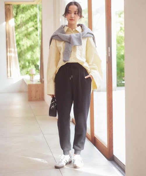 KOBE LETTUCE（コウベレタス）の「[ぬく盛り] 裏起毛ジョガーパンツ（その他パンツ・レディース・ホワイト/ブラック/ブラウン系/モカ・FREE/M/S/L）」の21枚目の写真