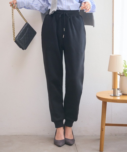 KOBE LETTUCE（コウベレタス）の「[ぬく盛り] 裏起毛ジョガーパンツ（その他パンツ・レディース・ホワイト/ブラック/ブラウン系/モカ・FREE/M/S/L）」の16枚目の写真