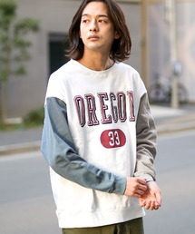 【ユニセックス】カレッジロゴスウェットプルオーバー