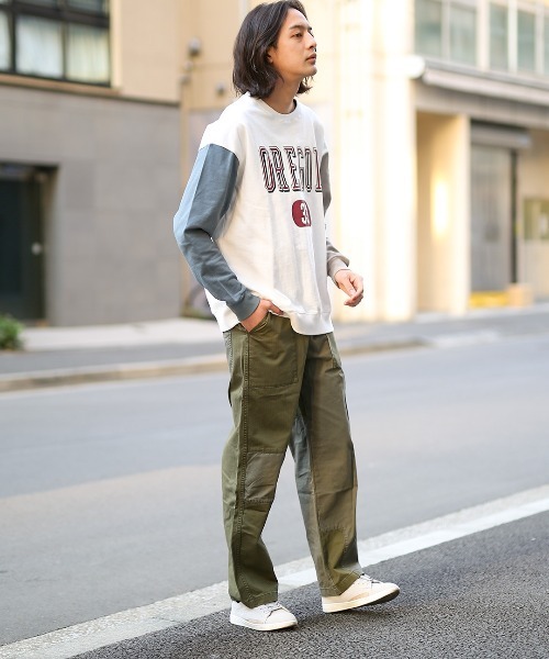 チチカカ（チチカカ）の「【ユニセックス】カレッジロゴスウェットプルオーバー（スウェット・メンズ・オレンジ/グレー・MEDIUM/LARGE）」の5枚目の写真