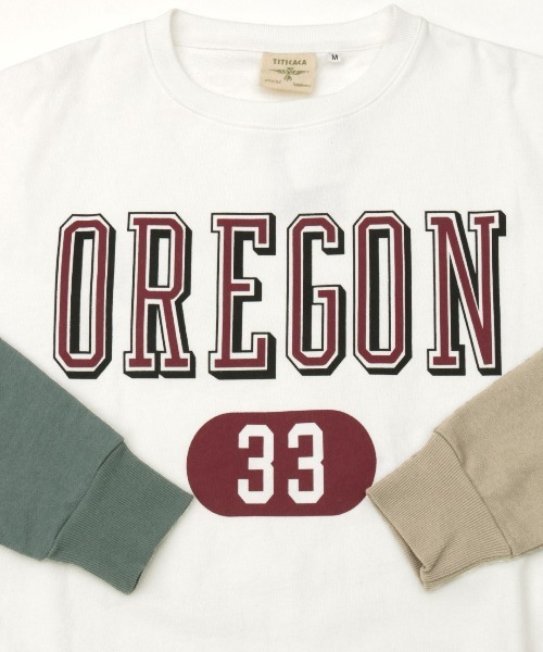 チチカカ（チチカカ）の「【ユニセックス】カレッジロゴスウェットプルオーバー（スウェット・メンズ・オレンジ/グレー・MEDIUM/LARGE）」の16枚目の写真