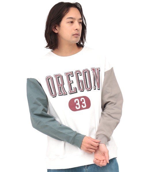 チチカカ（チチカカ）の「【ユニセックス】カレッジロゴスウェットプルオーバー（スウェット・メンズ・オレンジ/グレー・MEDIUM/LARGE）」の10枚目の写真