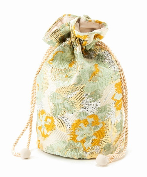 Casselini(キャセリーニ)の「Casselini(キャセリーニ)ジャガード巾着(ショルダーバッグ・レディース・モスグリーン/ピンク/ミント/ゴールド・FREE)」の12枚目の写真