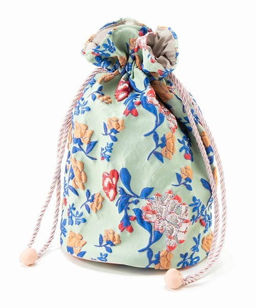 Casselini(キャセリーニ)の「Casselini(キャセリーニ)ジャガード巾着(ショルダーバッグ・レディース・モスグリーン/ピンク/ミント/ゴールド・FREE)」の21枚目の写真