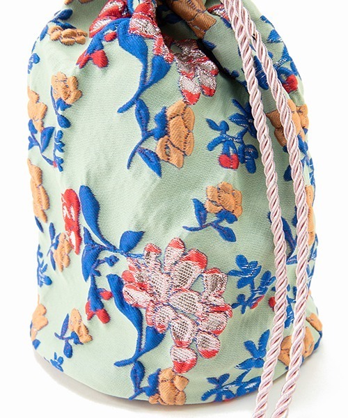 Casselini(キャセリーニ)の「Casselini(キャセリーニ)ジャガード巾着(ショルダーバッグ・レディース・モスグリーン/ピンク/ミント/ゴールド・FREE)」の10枚目の写真