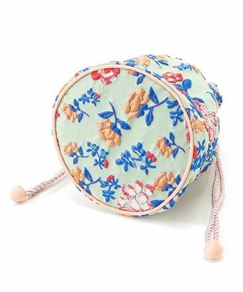 Casselini(キャセリーニ)の「Casselini(キャセリーニ)ジャガード巾着(ショルダーバッグ・レディース・モスグリーン/ピンク/ミント/ゴールド・FREE)」の7枚目の写真