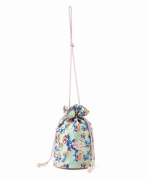 Casselini(キャセリーニ)の「Casselini(キャセリーニ)ジャガード巾着(ショルダーバッグ・レディース・モスグリーン/ピンク/ミント/ゴールド・FREE)」の13枚目の写真