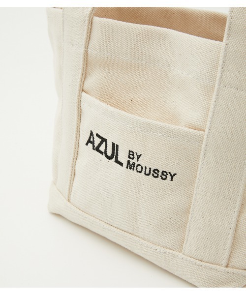 AZUL by moussy(アズールバイマウジー)の「AZUL CANVAS MINI TOTE BAG/AZULキャンバスミニトートバッグ(トートバッグ・メンズ・ライトブルー/オフホワイト/イエロー/ブラック/ライトグレー/ブルー・FREE)」の7枚目の写真