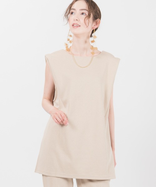 LAYMEE（レイミー）の「Dayly 2way CS / デイリー2wayカットソー（Tシャツ/カットソー・レディース・イエロー系その他/ベージュ/ネイビー・FREE）」の18枚目の写真