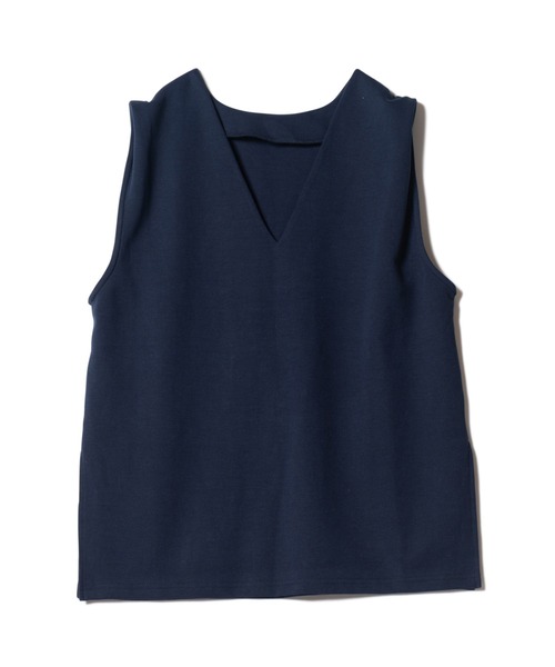 LAYMEE（レイミー）の「Dayly 2way CS / デイリー2wayカットソー（Tシャツ/カットソー・レディース・イエロー系その他/ベージュ/ネイビー・FREE）」の6枚目の写真