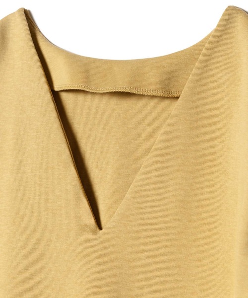 LAYMEE（レイミー）の「Dayly 2way CS / デイリー2wayカットソー（Tシャツ/カットソー・レディース・イエロー系その他/ベージュ/ネイビー・FREE）」の10枚目の写真