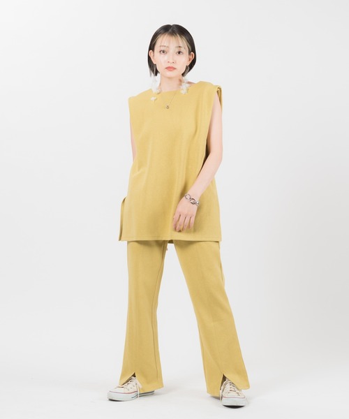 LAYMEE（レイミー）の「Dayly 2way CS / デイリー2wayカットソー（Tシャツ/カットソー・レディース・イエロー系その他/ベージュ/ネイビー・FREE）」の14枚目の写真