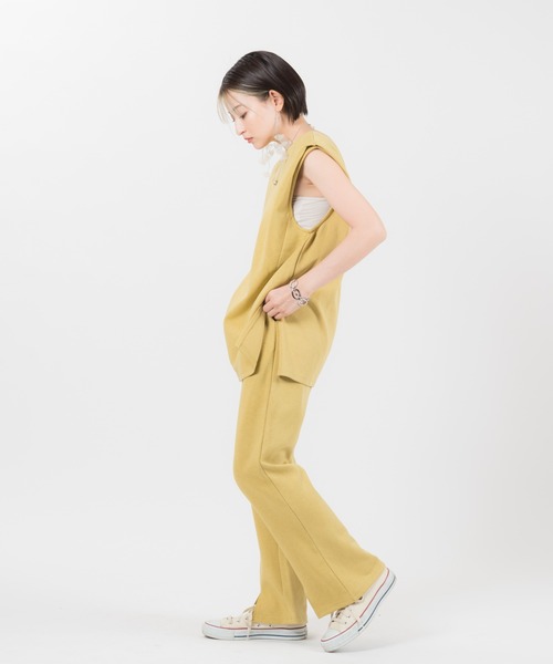 LAYMEE（レイミー）の「Dayly 2way CS / デイリー2wayカットソー（Tシャツ/カットソー・レディース・イエロー系その他/ベージュ/ネイビー・FREE）」の15枚目の写真