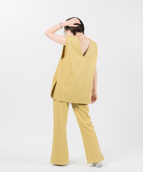 LAYMEE（レイミー）の「Dayly 2way CS / デイリー2wayカットソー（Tシャツ/カットソー・レディース・イエロー系その他/ベージュ/ネイビー・FREE）」の16枚目の写真