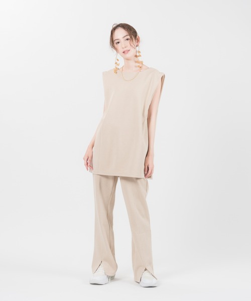 LAYMEE（レイミー）の「Dayly 2way CS / デイリー2wayカットソー（Tシャツ/カットソー・レディース・イエロー系その他/ベージュ/ネイビー・FREE）」の19枚目の写真