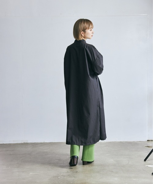 ECRIRE（エクリール）の「サイドリボンピンタックワンピース（ワンピース・レディース・ブラック/オフホワイト/ネイビー/ベージュ・M）」の10枚目の写真